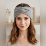 Gray Knitted Headband Photo 1