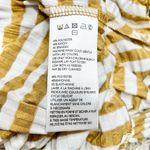Urban Outfitters Ribbed Striped Surplice V-Neck Romper Gold Yellow White Small Photo 6