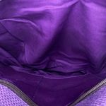 Vintage 1980 Purple Woven Burlap Embroidered Shoulder Bag Purse Beverly Goldberg Photo 12