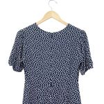 Boden Navy White Polka Dot Ruched V Photo 4
