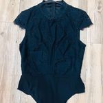 Boutique black lace sheer design body suit size Large Photo 4