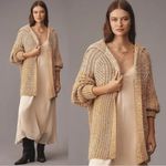 Maeve Anthropologie  Collared Oversized Cardigan Sweater Large Shimmer Sparkle Photo 3