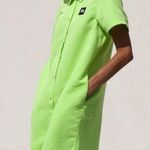 Stüssy Stussy Nomi House Dress Light Neon Green Snap Button Shirt Dress Photo 1