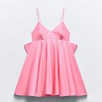 ZARA  mini dress Pink Sleeveless bow flowy summer evening wedding vacation Photo 6