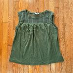 Gap forest green lace tank top shirt blouse Photo 0