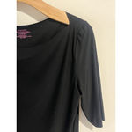 Commando  Butter Scoop Neck Bodysuit Top Womens Size XL Black Fitted Half Sleeve Photo 2