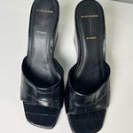 Black Suede Studio Paloma Wedge Black Croco Sandal 9 Photo 3