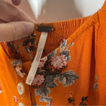 Free People  Close to You Floral Burnt Orange Blouse Size Small Photo 3