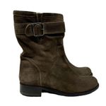 Garnet Hill  Suede Moto Combat Boots Brown Size 8 Photo 1