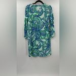 Lilly Pulitzer  Rossmore Shirt Dress Keep It Current Blue Paisley Photo 5