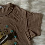 Daydreamer Brown Lucky to Have Bald Eagle Western Patriotic Oversized T-Shirt Photo 10