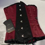 Corset Story STEAMPUNK BLACK AND BURGUNDY LONGLINE UNDERBUST WITH SIDE TABS Size undefined Photo 1