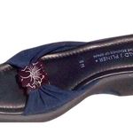 Donald Pliner Navy Mesh Sandal Wedge Shoe New Flexible Non Photo 1