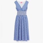 Kate Spade  Gingham Smocked Waist Dress, Size M, New with Tag MSRP $298 SOO Photo 6