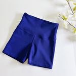 Zella Luxe Rib High Waist Bike Shorts Purple Photo 1