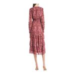 Sachin + Babi  Ronnie Long Sleeve Pink Pleated Tie Front Midi Dress NWT Photo 2