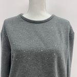 Philosophy Women’s Gray w/ Crystal Sparkles Round Neck Sweatshirt Size Medium Photo 1