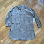 ZARA Corduroy Utility Jacket L Tan Oversized Overcoat Topcoat Women's Designer Photo 10