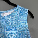 Stella Parker Women's Blue Patchwork Floral Sleeveless Top Photo 1