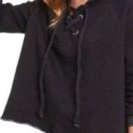 Wildfox Couture Hutton Lace Up Sweater - Size Small - Gray Photo 1