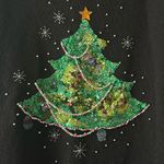 Quacker Factory  Women's Black XL Christmas sweater with sequined tree Photo 1