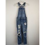 American Eagle Outfitters Women’s XS Tomgirl Overalls Distressed Stretch Denim Photo 2