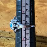Natural Shungite Sleeping Beauty Turquoise Sterling Silver Ring Size 8 Black Photo 7