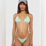 NEW It’s Now Cool checkered wave lime green blue bikini set, size L Size L Photo 10