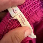 Anthropologie  Maeve Barbie Hot Pink 100% Silk Strapless Ruffle Lace Dress Size 6 Photo 11