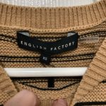 English Factory  New Tan & Black Striped Knit Sweater Photo 3