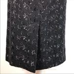 Vintage Wool Embroidered Pencil Skirt Women’s Size 2 Retro Career Classic Black Photo 7