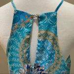 Bo Bel Swing Casual Printed Dress Aqua Blue Size Medium Photo 8