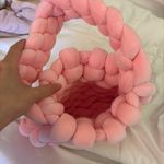 Pink Chunky Knit Bag Photo 1