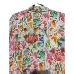 Chico's Women's Old Money Coastal Button Down Linen Floral Print Shirt Size 2 Photo 4