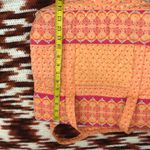 Colorful Vibrant Orange Pink Quilted Paisley Hand Bag Purse Hobo Tote Laptop Computer Bag No Closure #Cottagecore #Boho #farmcore #indie #hipster hippie Measurement in pics Photo 3
