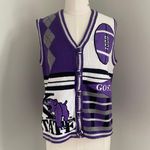 Vintage Vintage Birch Bros Kansas State University Knit Sweater Vest Purple Photo 0