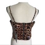 Pretty Little Thing Tan Pu Leopard Print Stirup Hook And Eye Corset Size 4 Photo 2