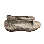 Ecco Womens Perforated Metallic Leather Ballet Flats Size 39 US 8 #S7-4 Photo 2