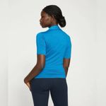 Universal Standard NWT Apero Liquid Jersey Polo Top in Ocean Sz M (18-20) Photo 8