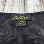 Cartise Embellished Shirt Sz M Black Silver Sequins Beaded Glam Y2K FairyGrunge Size M Photo 8