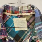 Free People We The Free Lost in Plaid Patchwork Button Down Multi Color Flannel Shirt S|P Photo 1