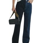 frame denim FRAME BLUE LE JANE TWO TONE HIGH RISE STRAIGHT LEG JEANS SIZE 26 EUC #3179 Photo 1