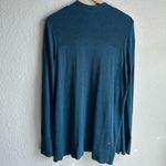 Loft 💙 Teal Blue Open Front Wool Blend Sweater Cardigan Photo 1