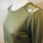 Hippie Rose  Small Olive Green Front Pockets Lace Photo 7