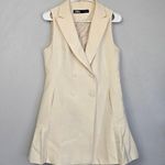 ZARA  Cream Waistcoat with Pleated Hem Photo 3