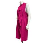Rachel Roy  Women’s Sz 14 Raw Edge RuffleD Dark Pink Sheath Dress Photo 2