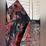 Frederick's of Hollywood Vintage 1980s Dark Floral Brocade Blazer size 16 Photo 3