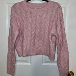 Jessica Simpson Light Pink Cable Knit Sweater Photo 0