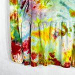 Wonderly Medium Top Confetti Cascade Tie Dye Handmade Peplum Green Pink 1152 Photo 9