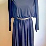 Vintage 80s Ricki Lane Nuit Black Batwing Dress Silver Beaded Small Medium Photo 0